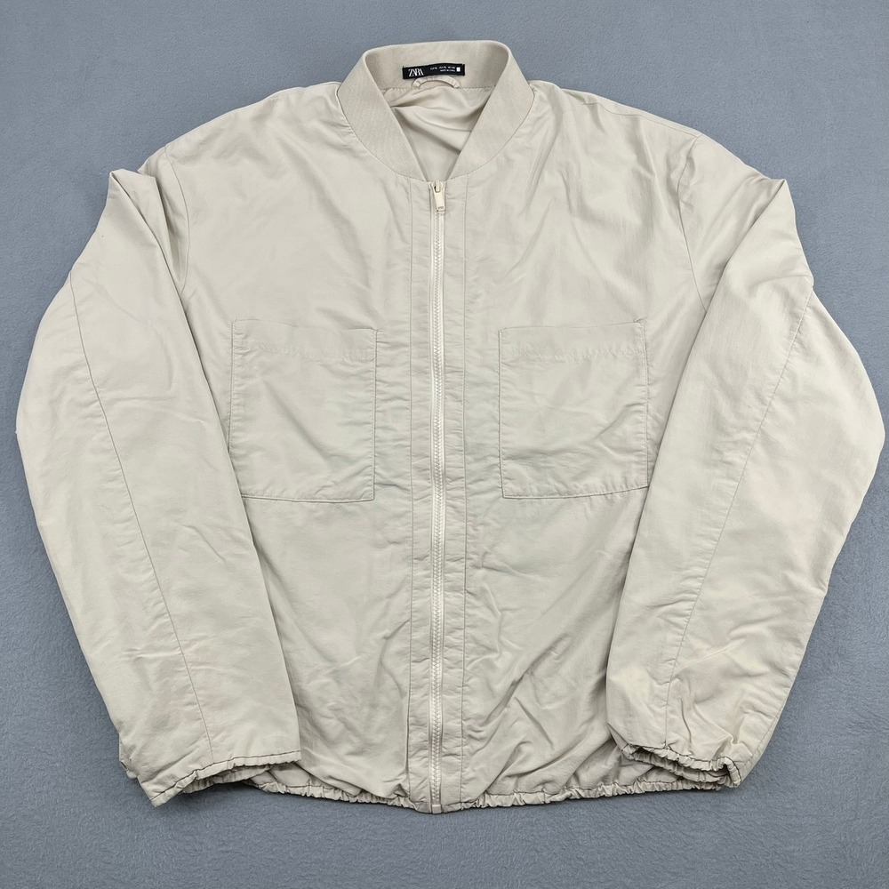 Zara Cream Bomber Jacket